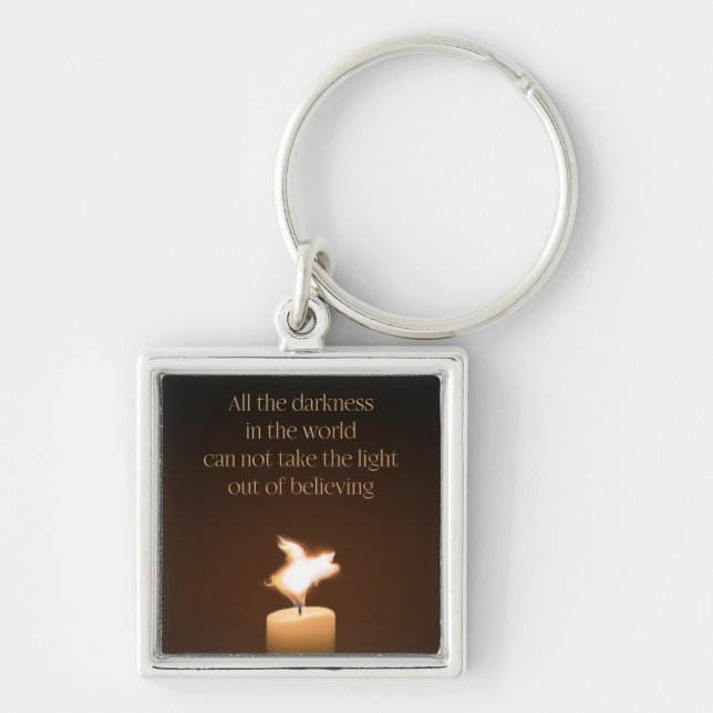 Flying Pig Candle Flame Key Ring (Front)