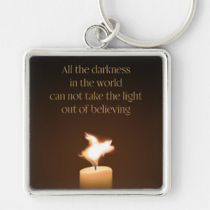 Flying Pig Candle Flame Key Ring