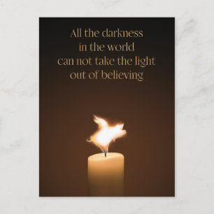 Flying Pig Candle Flame Postcard