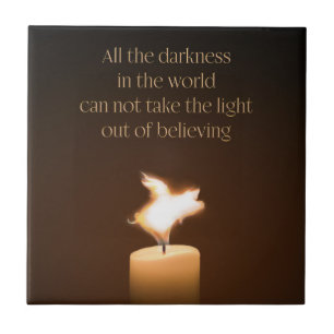 Flying Pig Candle Flame Tile