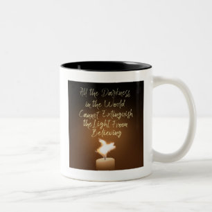 Flying Pig Candle Flame Two-Tone Coffee Mug