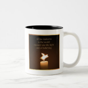 Flying Pig-Candle Flame Two-Tone Coffee Mug