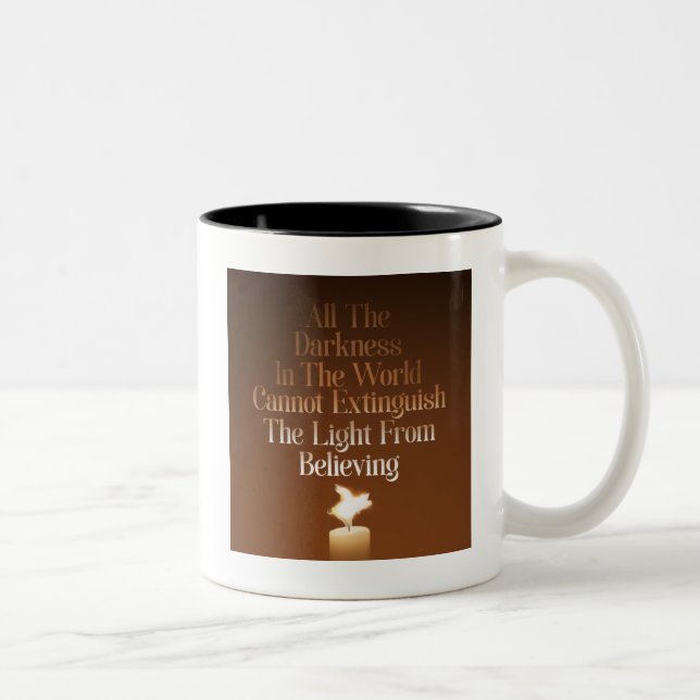 Flying Pig Candle Flame Two-Tone Coffee Mug (Right)