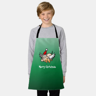 Flying Pig Christmas Apron