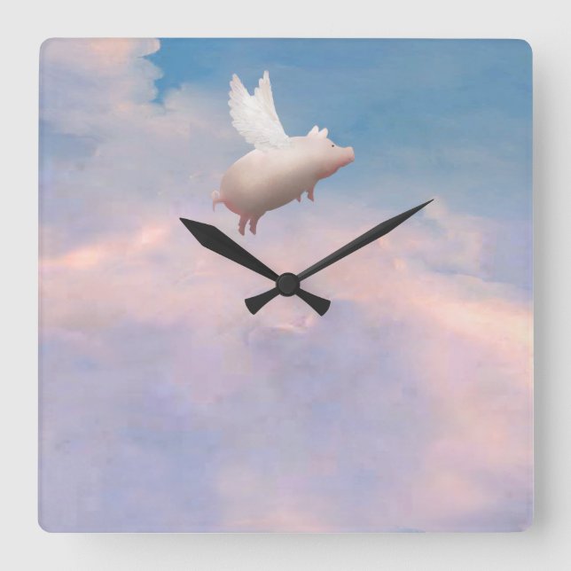 flying pig clock (Front)