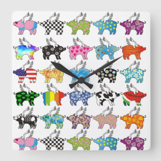 flying pig clock