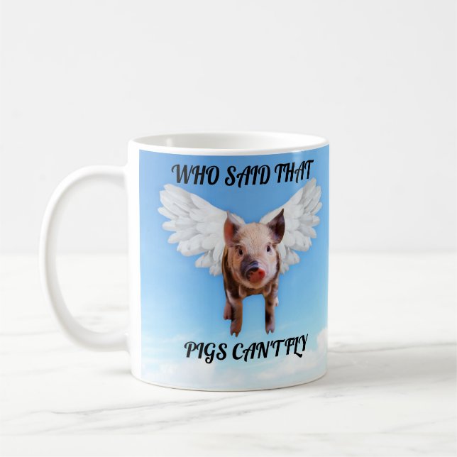 Flying Pig Coffee Mug (Left)