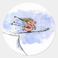 Flying Pig - Cool Ski Jumping Pig Athlete