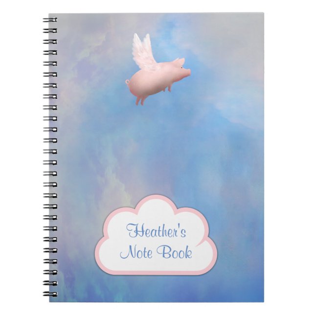 Flying Pig Customisable Note Book (Front)