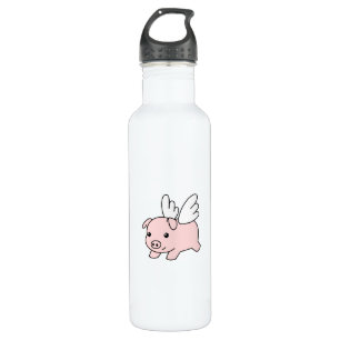 Flying Pig - Cute Piglet with Wings 710 Ml Water Bottle