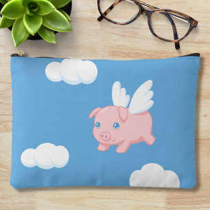 Flying Pig - Cute Piglet with Wings Accessory Pouch