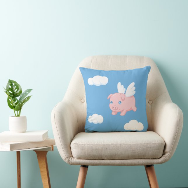 Flying Pig - Cute Piglet with Wings Cushion (Chair)