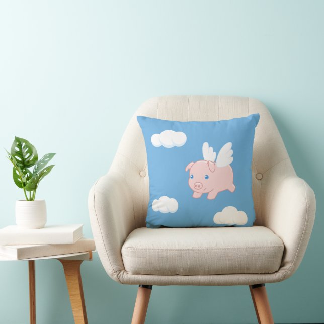 Flying Pig - Cute Piglet with Wings Cushion (Chair)