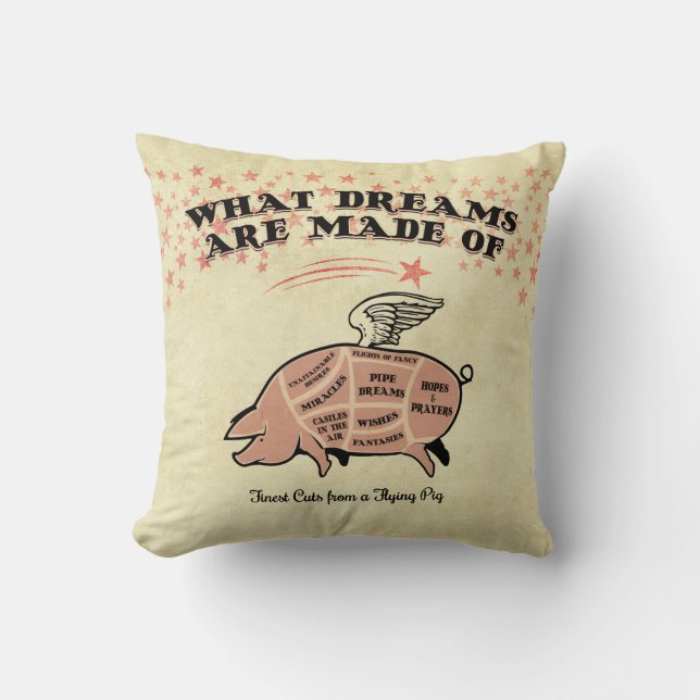 Flying Pig Cuts Cushion (Front)