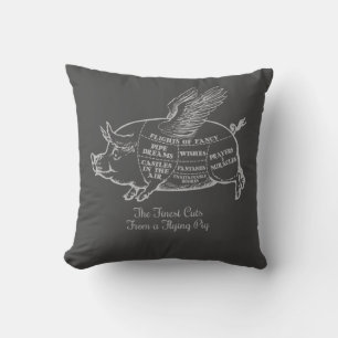 Flying Pig Cuts Cushion