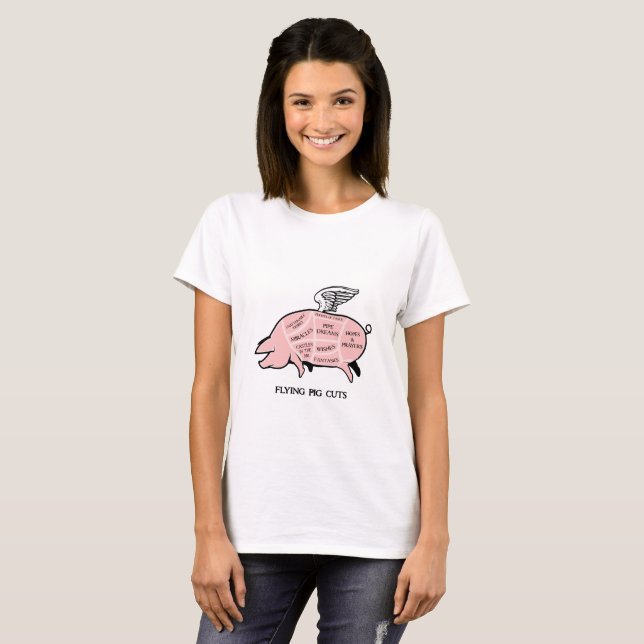 Flying Pig Cuts T-Shirt (Front Full)