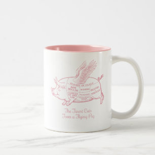 Flying Pig Cuts Two-Tone Coffee Mug