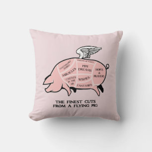 Flying Pig Diagram Cushion