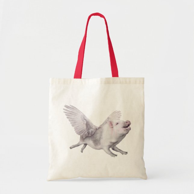 Flying Pig Earth Conscious Joy Tote Bag Gift Flies (Front)