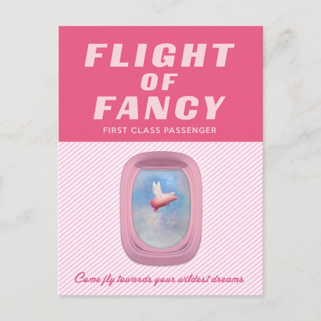 Flying Pig-Flight of Fancy Postcard (Front)