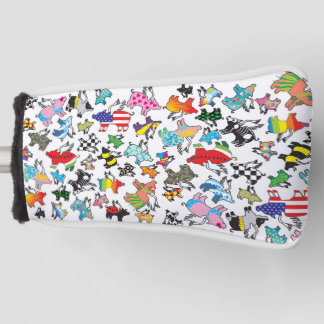 Flying pig golf head cover