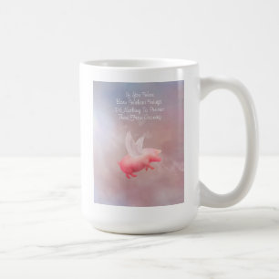 Flying Pig Grow Your Wings Two-Tone Coffee Mug