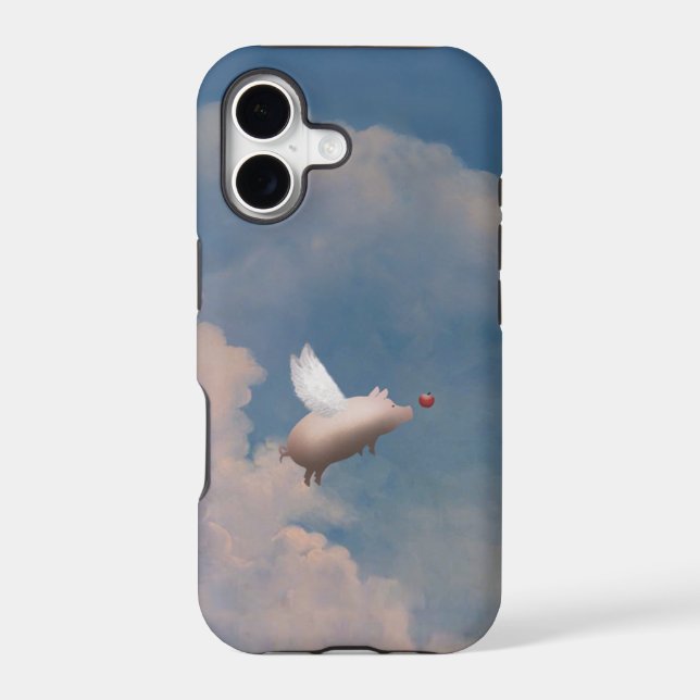 flying pig iphone case (Back)