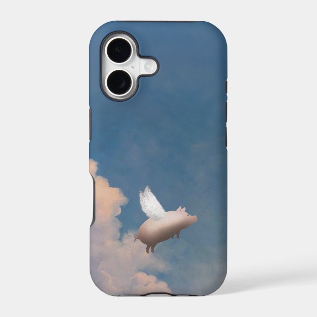 flying pig iphone case (Back)