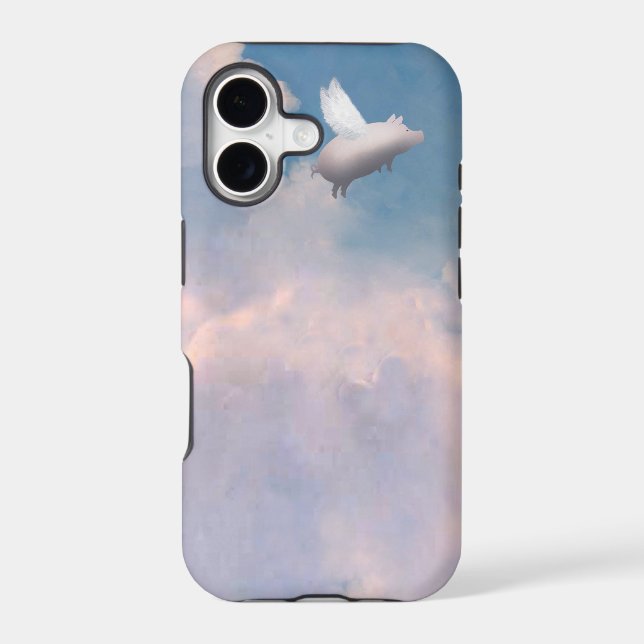 flying pig iphone case (Back)
