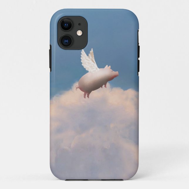 flying pig iphone case (Back)