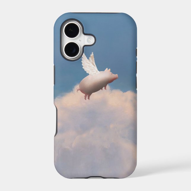flying pig iphone case (Back)