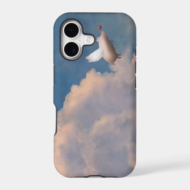 flying pig iphone case (Back)