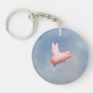 Flying Pig Key Ring