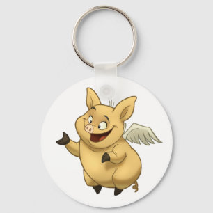 Flying Pig Keychain