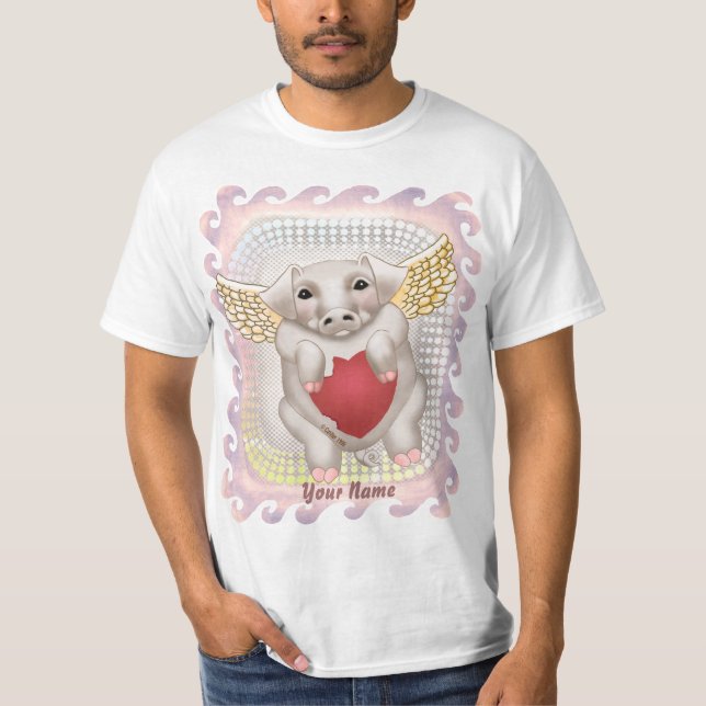 Flying Pig Love custom t-shirts (Front)