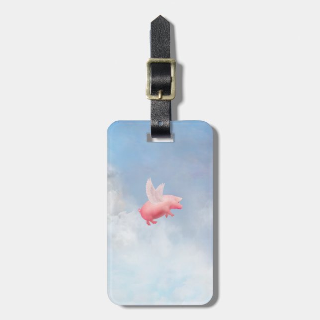 Flying Pig Luggage Tag (Front Vertical)
