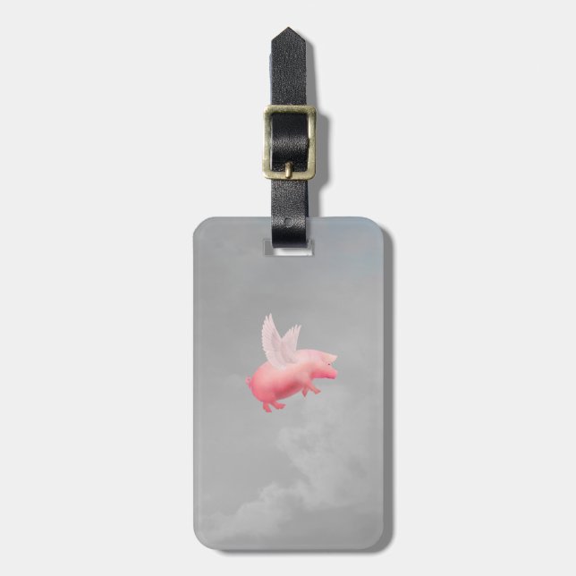Flying Pig Luggage Tag (Front Vertical)