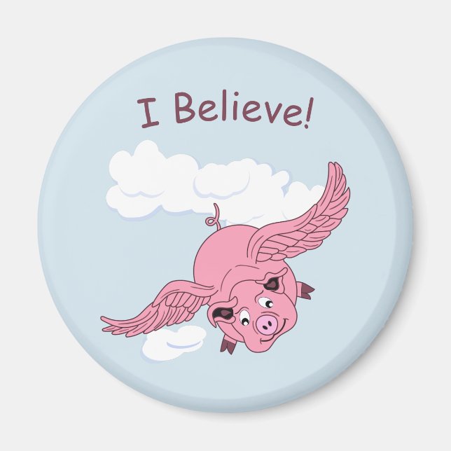 Flying Pig Magnet (Front)