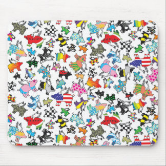 Flying pig mouse pad