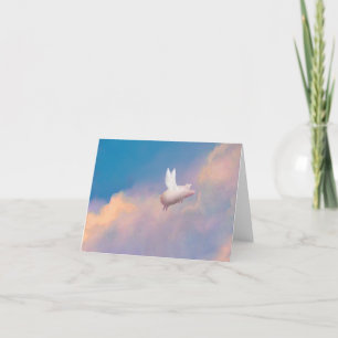flying pig note card