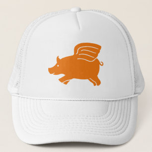 Flying Pig - Orange Trucker Hat