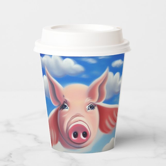 Flying Pig Paper Cups (Front)