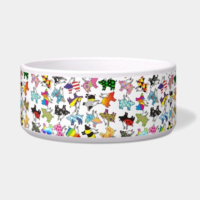 flying pig pet bowl (Front)