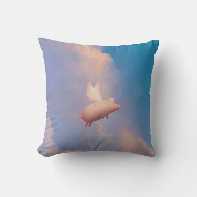 flying pig pillow (Front)