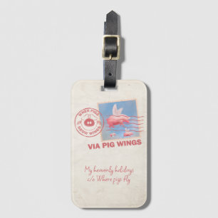 Flying Pig Postage Luggage Tag