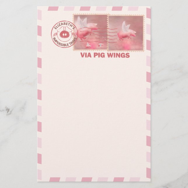Flying Pig Postage Stationery (Front)