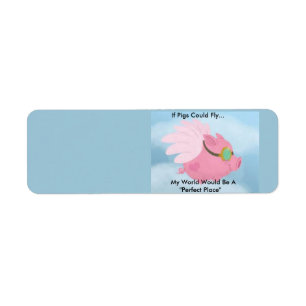 Flying Pig Return Address Label