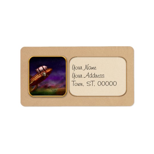 Flying Pig - Rocket - To the moon or bust Address Label
