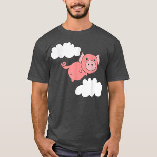 Flying pig shirt when Pigs fly humor piggy in clo