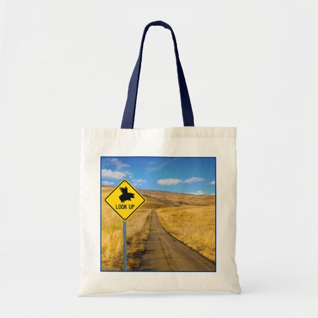 Flying Pig Sign Tote Bag (Front)